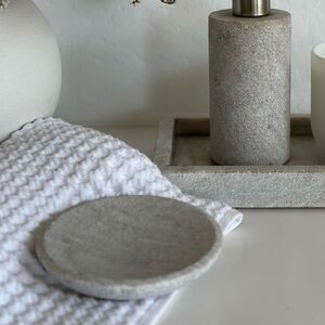 Genuine Marble Soap Dish Gray